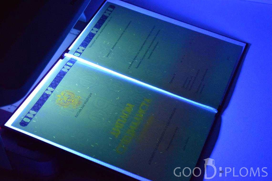 Бланк Диплома о Высшем Образовании с Отличием в Ультрафиолете - Павлодар